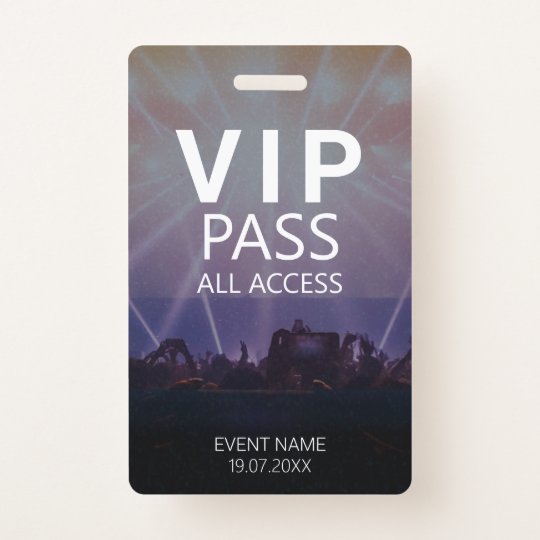 Custom VIP All Access QR Code Event Badge | Zazzle.com