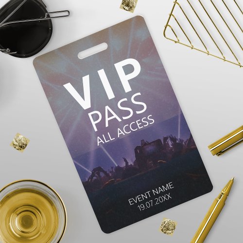 Custom VIP All Access QR Code Event Badge