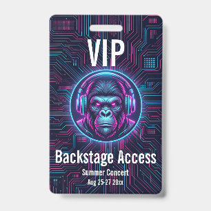 Custom VIP Backstage Access Pass Concert Badge