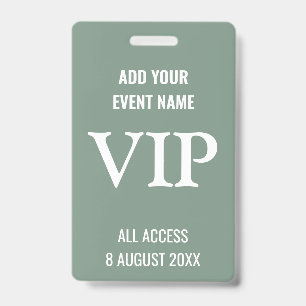Custom VIP Badges for Events Backstage Music 