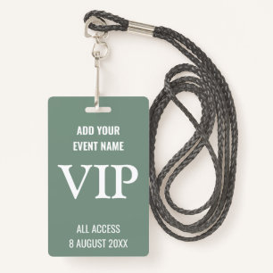 Custom VIP Badges for Events Backstage Music