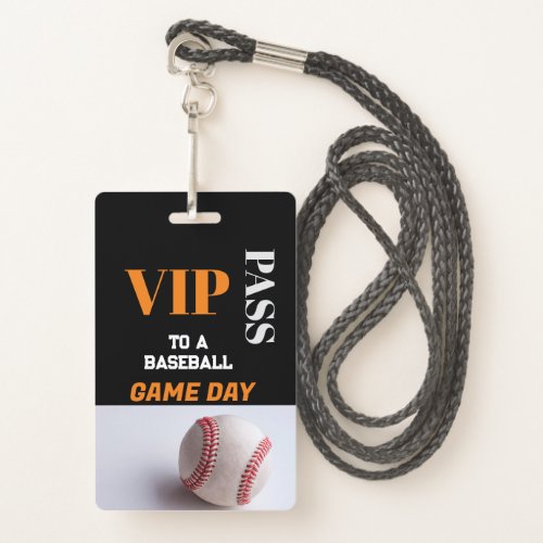 Custom VIP Baseball Game All Access Pass VIP  Badge