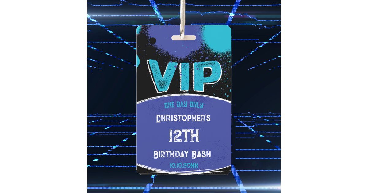 Vip Birthday Sign Custom VIP Birthday Badge | Zazzle