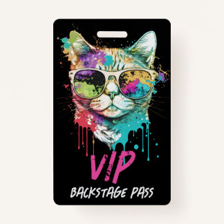 Custom VIP Concert Backstage Pass QR Code ID Badge