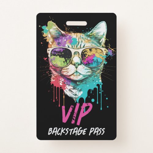Custom VIP Concert Backstage Pass QR Code ID Badge