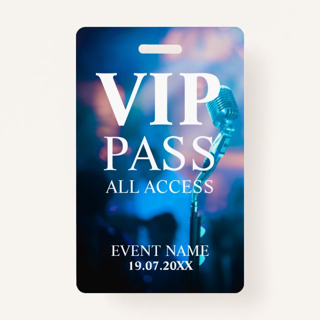 Custom VIP QR Code Event bokeh Badge (Front)