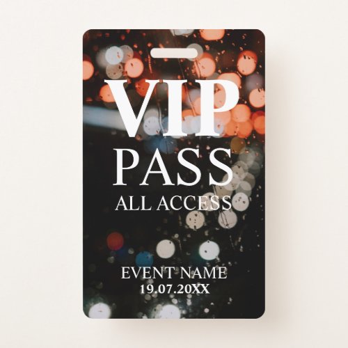 Custom VIP QR Code Event bokeh Badge