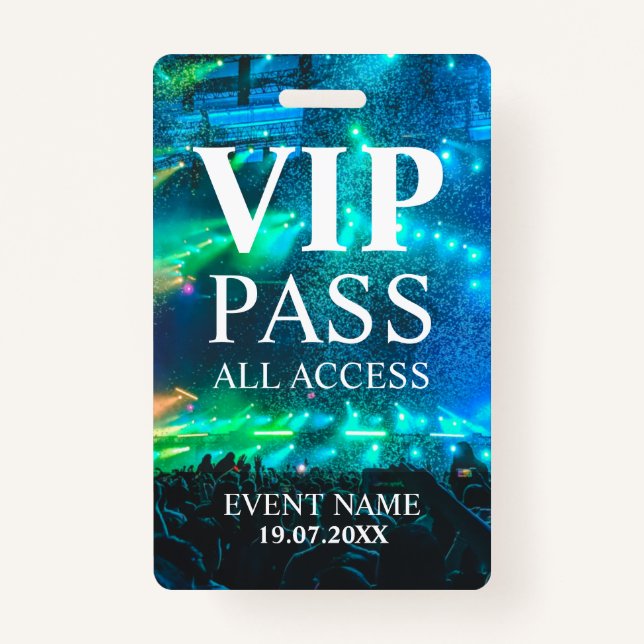 Custom VIP QR Code Event Confetti Badge (Front)