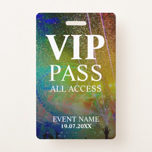 Custom VIP QR Code Event Confetti Badge
