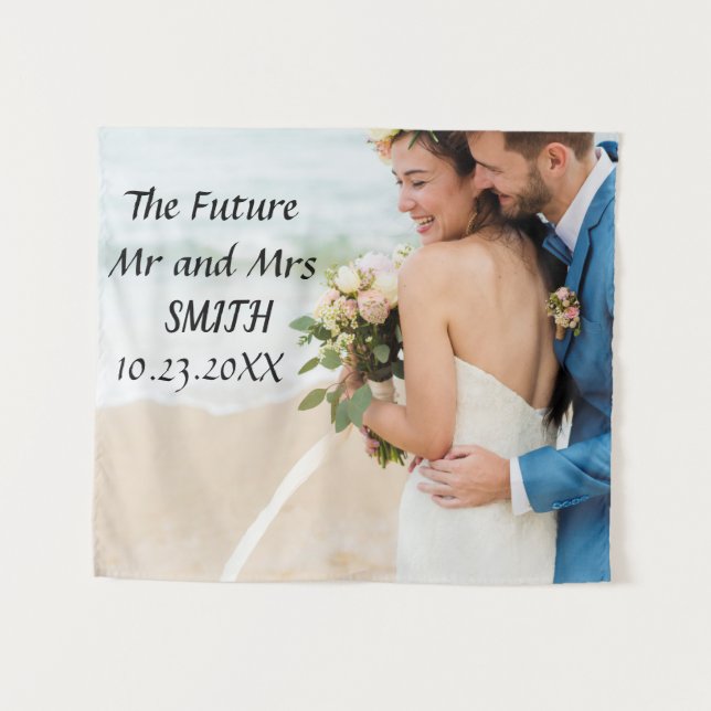 Custom  Virtual Engagement Party Backdrop (Front (Horizontal))
