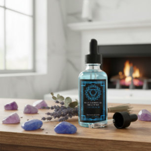 Custom Vishuddha Throat Chakra Essential Oil Label