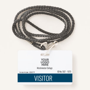 Custom Visitors Guests Logo Company Name ID Badge