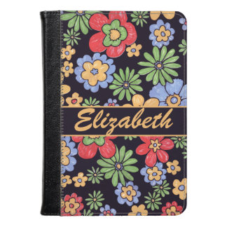 Custom Vivid Colorful Flowers to Personalize Kindle Case