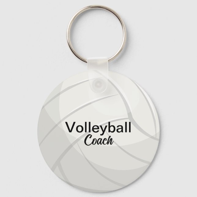 Custom Volleyball Coach Keepsake Keychain (Front)