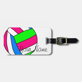 Custom Volleyball Luggage Tag