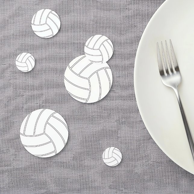 Custom Volleyball Party Table Confetti (Fun volleyball confetti for volleyball parties and events.)