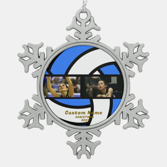 Custom Volleyball Photo Ornament - Personalized  (Front)