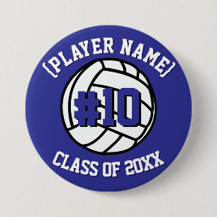 Custom Volleyball Player and Class Button
