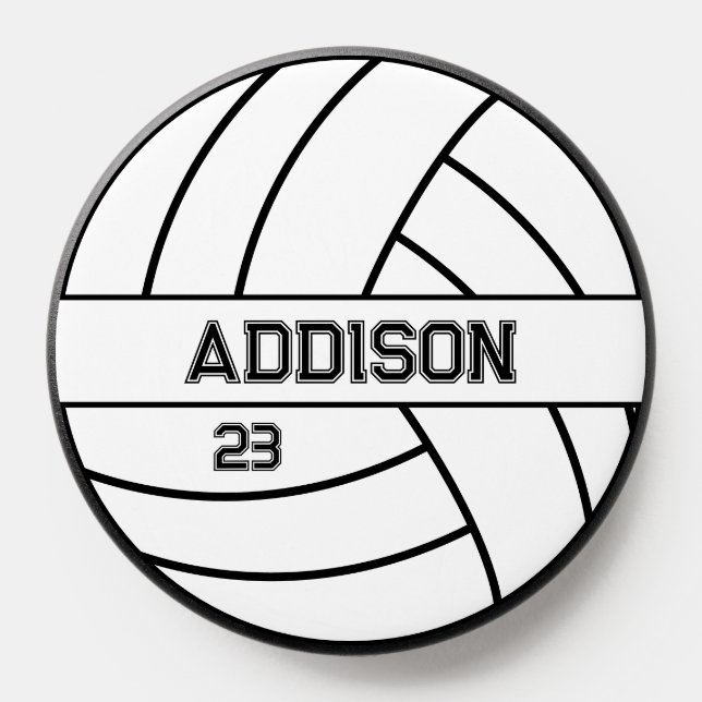 Custom Volleyball  Player Number / Name Volleyball PopSocket (Popsocket)