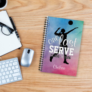 Custom Volleyball Rainbow Senior Class of Notebook