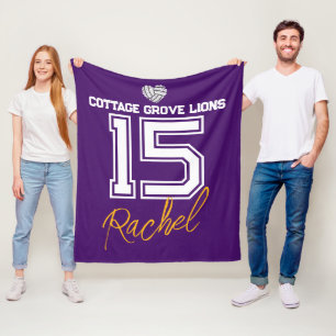 Custom Volleyball Senior Keepsake Gift Fleece Blanket