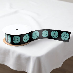 Custom Volleyball Team Color Sport Party Gift Wrap Satin Ribbon
