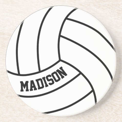 Custom Volleyball Team Name or Text Fun Sports Coaster