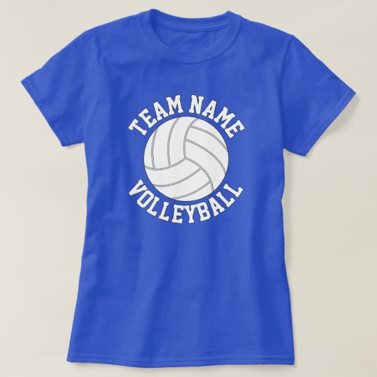 Custom Volleyball Team Name Player Name and Number T-Shirt | Zazzle.com