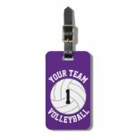 Custom Volleyball Team Name, Player Number & Color Luggage Tag