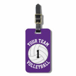 Custom Volleyball Team Name, Player Number & Color Luggage Tag Custom Volleyball Team Name, Player Number & Color Luggage Tag