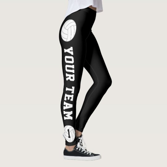 Custom Volleyball Team Name & Player Number Sports Leggings