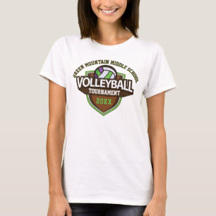 Custom Volleyball Tournament Year Name Number T-Shirt