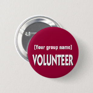 Custom Volunteer Badge Button