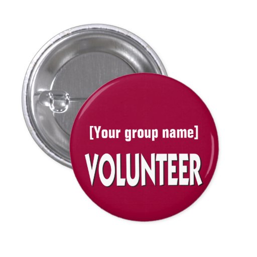 Custom Volunteer Badge Button | Zazzle