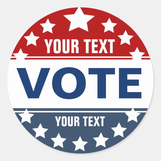 Custom Vote Sticker | Zazzle.com