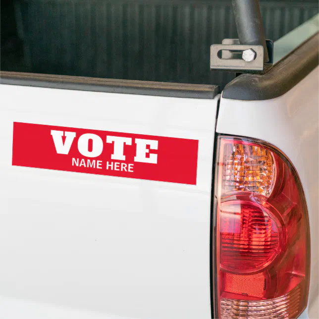 CUSTOM VOTE VOTERS CANDIDATE ELECTION BUMPER STICKER | Zazzle