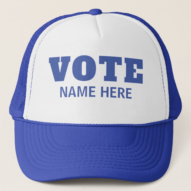 CUSTOM VOTE VOTERS CANDIDATE ELECTION TRUCKER HAT (Front)