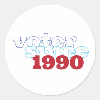 Custom Voter Since Year Classic Round Sticker
