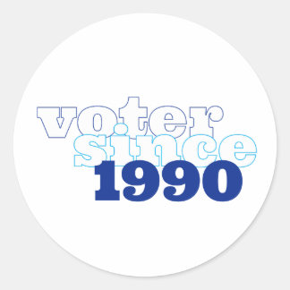 Custom Voter Since Year Classic Round Sticker