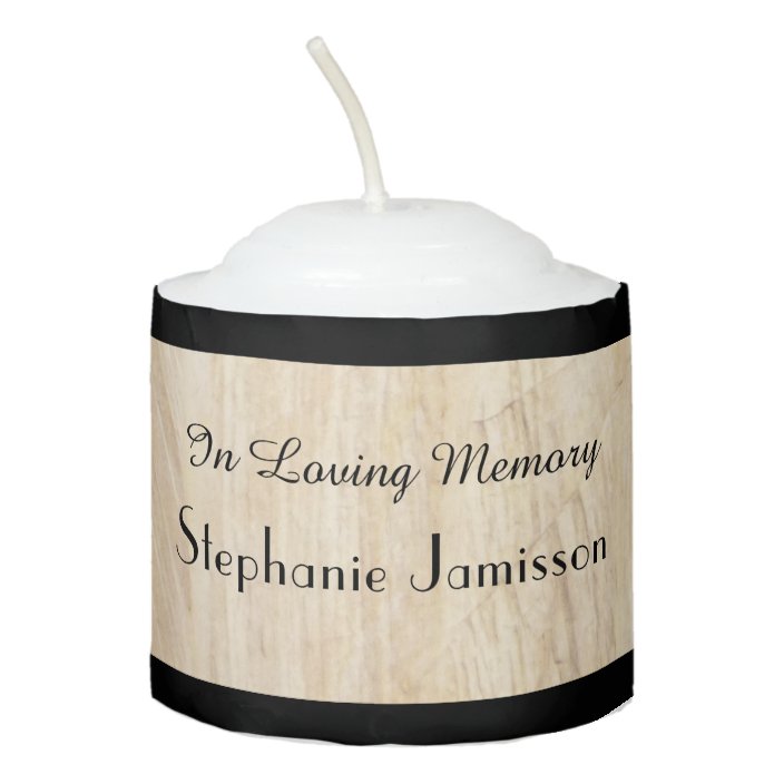 Custom Votive Candle, Faux Parchment Design Votive Candle