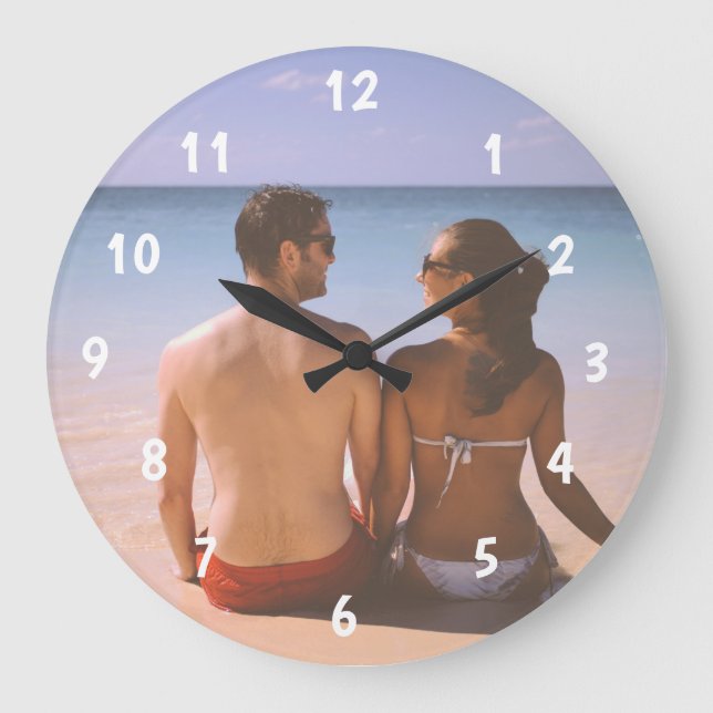 Custom Wall Clock (Add Your Own Photo and/or text) (Front)