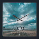 Custom Wall Clock (Add Your Own Photo and/or text)<br><div class="desc">Custom Photo Personalized Square Wall Clock</div>