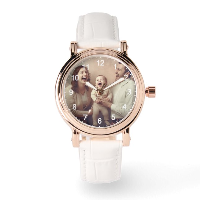 Custom Wall Clock (Add Your Own Photo and/or text) Watch (Front)