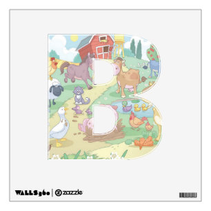 Custom Wall Decal/Cartoon Farm Animals Sticker