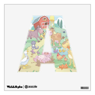 Custom Wall Decal/Cartoon Farm Animals Sticker
