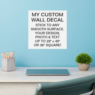 Custom Wall Decal FULLY OPAQUE SHEET 12" x 12"