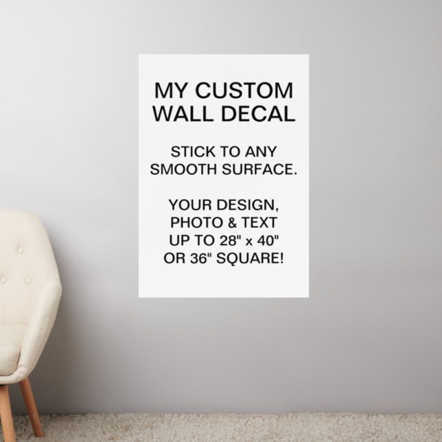 Custom Wall Decal FULLY OPAQUE SHEET 28" x 40" (Living Room 2)