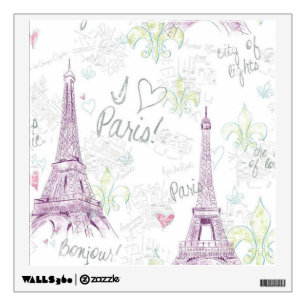Custom Wall Decal/I Love Paris Sticker
