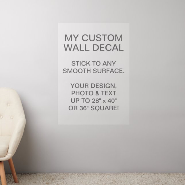 Custom Wall Decal PARTIALLY TRANSPARENT 28" x 40" (Living Room 2)