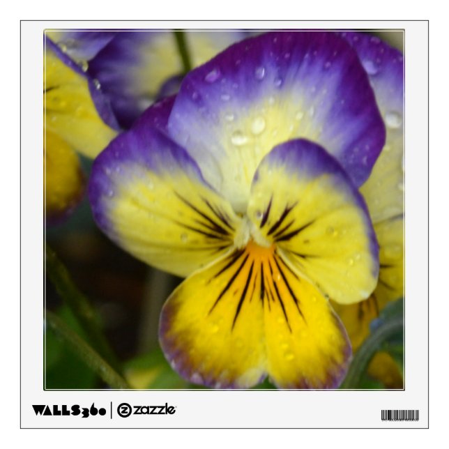 Custom Wall Decal/Purple and Yellow Flower Wall Decal (Front)